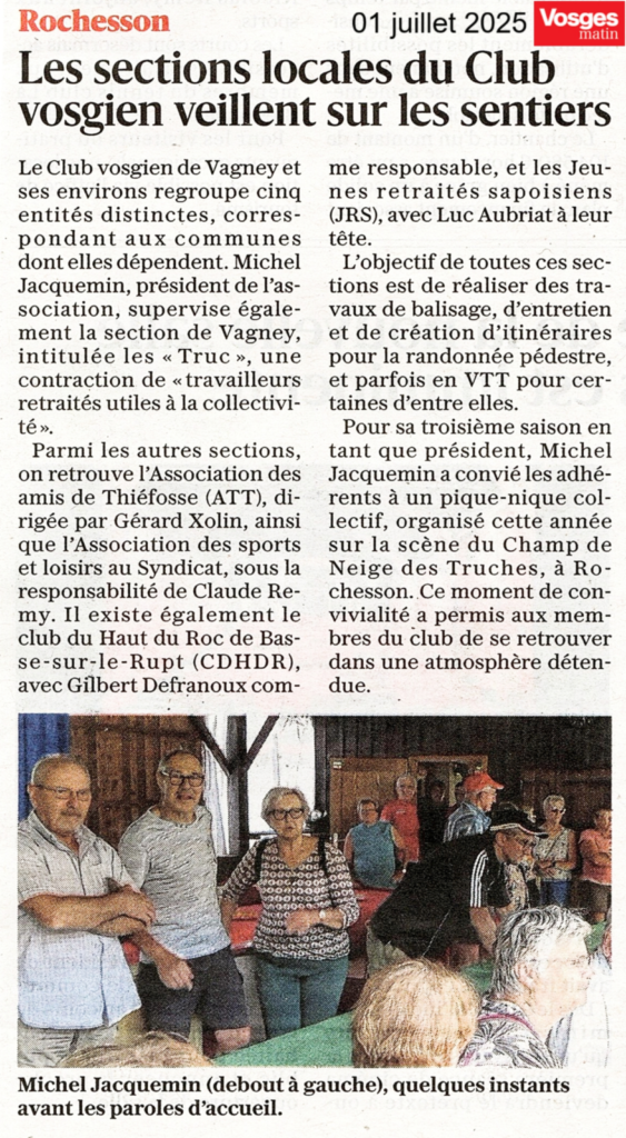 Sections locales du Club vosgien 