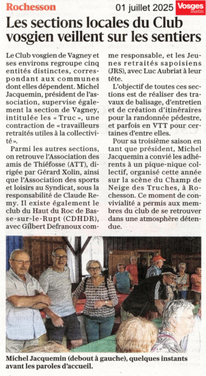 Sections locales du Club vosgien